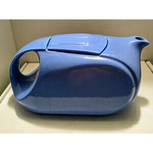 Hall French Blue Glaze Streamline Teapot